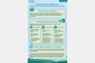 Saanich Schools Literacy Link Poster