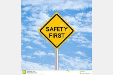 image of safety first sign
